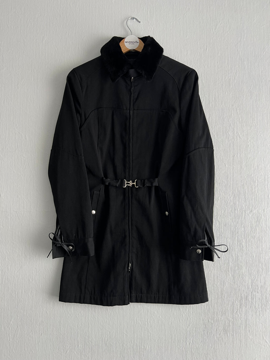 Miu Miu 00s Archive Wool Coat Bondage Belt