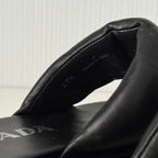 Prada Soft Padded Nappa Leather Thong Wedge Sandals