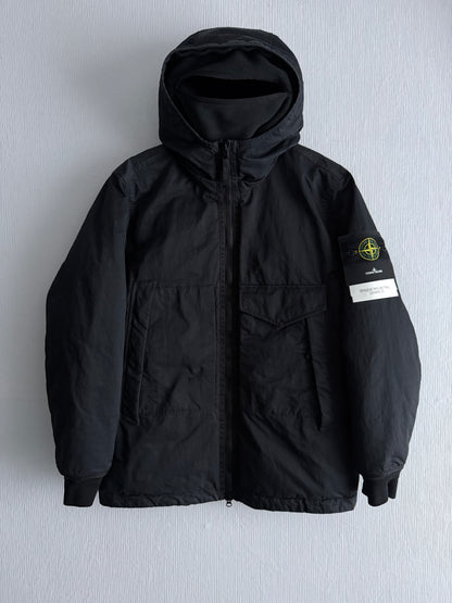 Stone Island AW22 Down Balaclava Jacket Opaque Nylon Twill Black