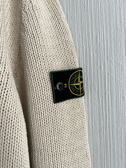 Stone Island Vintage SS1998 Beige Cotton Knit Sweater