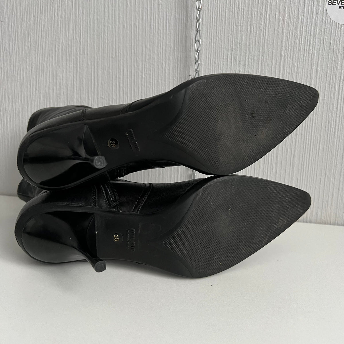 Archive Miu Miu 1999 Leather Biker Heels