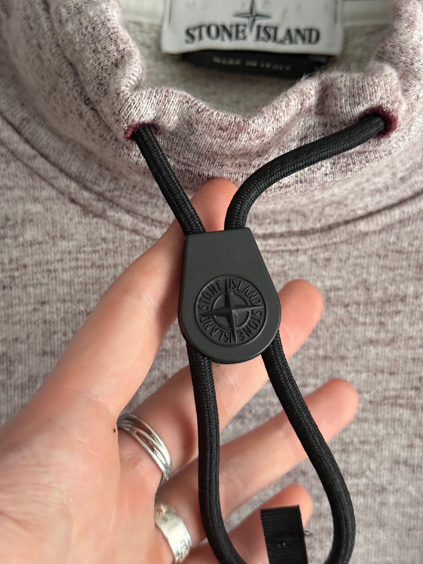 Stone Island Funnel Neck Drawstring Fleece Jumper