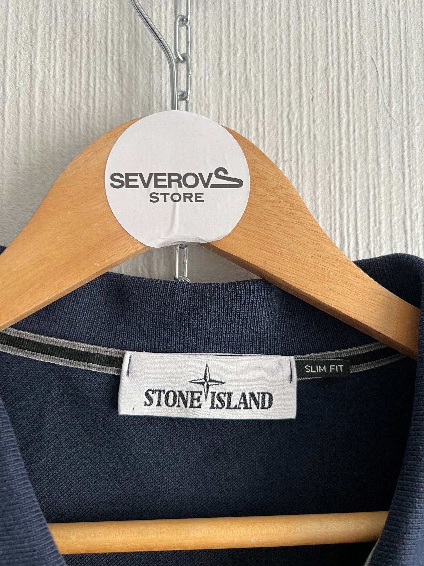 Stone Island Navy Cotton Polo T-shirt