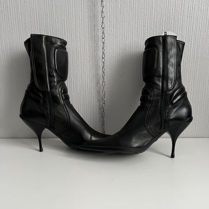 Archive Miu Miu 1999 Leather Biker Heels