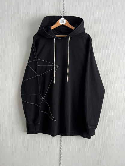Rick Owens Embroidered Geometric Stitch Hoodie SS19 Babel