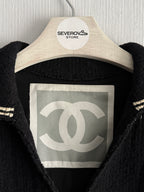 Chanel FW07 Black Wool Double Breasted Coat