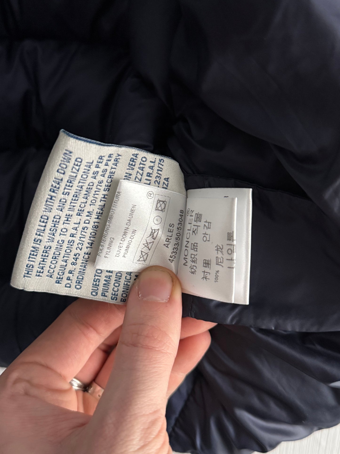 Moncler Arles Navy Down Sleeveless Jacket