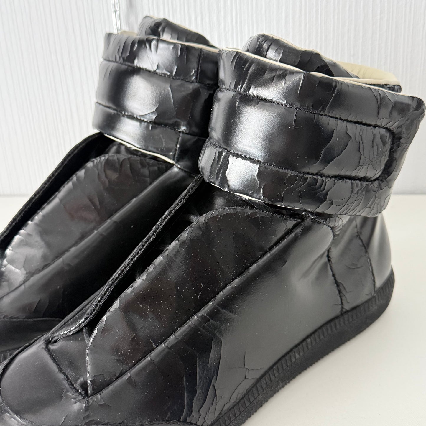 Maison Margiela Future High Top Cracked Sneakers