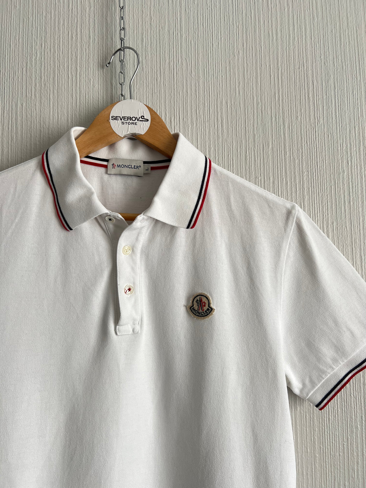 Moncler Maglia White Cotton Polo T-shirt