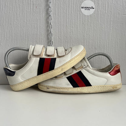 Gucci Ace Velcro Leather Shoes