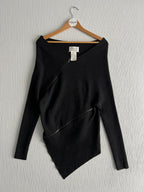 Maison Martin Margiela Line 1 Dark Grey Spiral Zipper Jumper – Fall 2012
