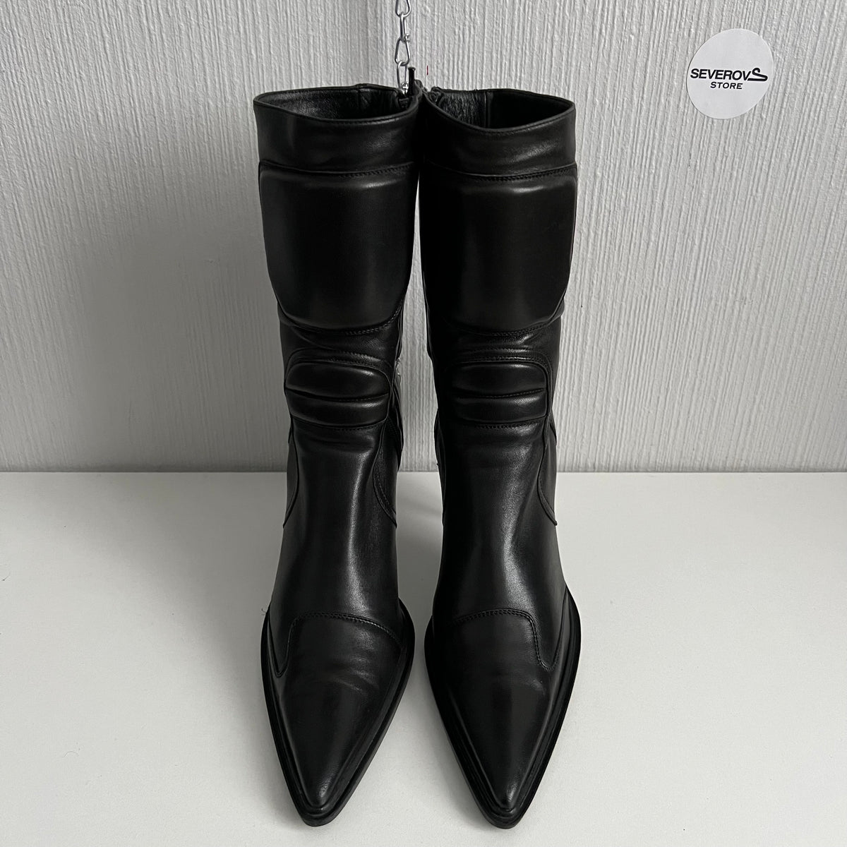 Archive Miu Miu 1999 Leather Biker Heels