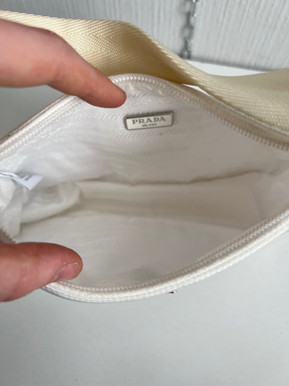 Prada Re-Edition 2000 White Shoulder Bag
