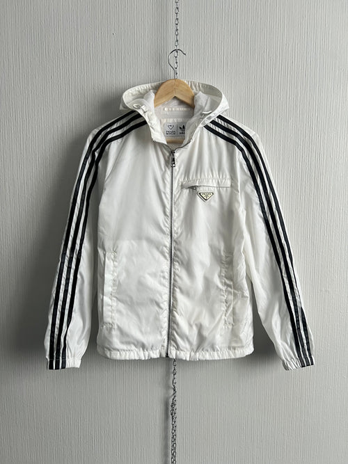 Adidas X Prada RE-Nylon Hooded Track Jacket White