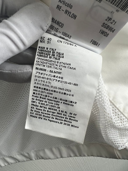 Adidas X Prada RE-Nylon Hooded Track Jacket White