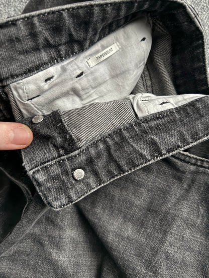 Prada Back Pocket Logo Grey Denim Pants Jeans