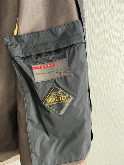 Prada Vintage Luna Rossa Red Tab Goretex Black Jacket