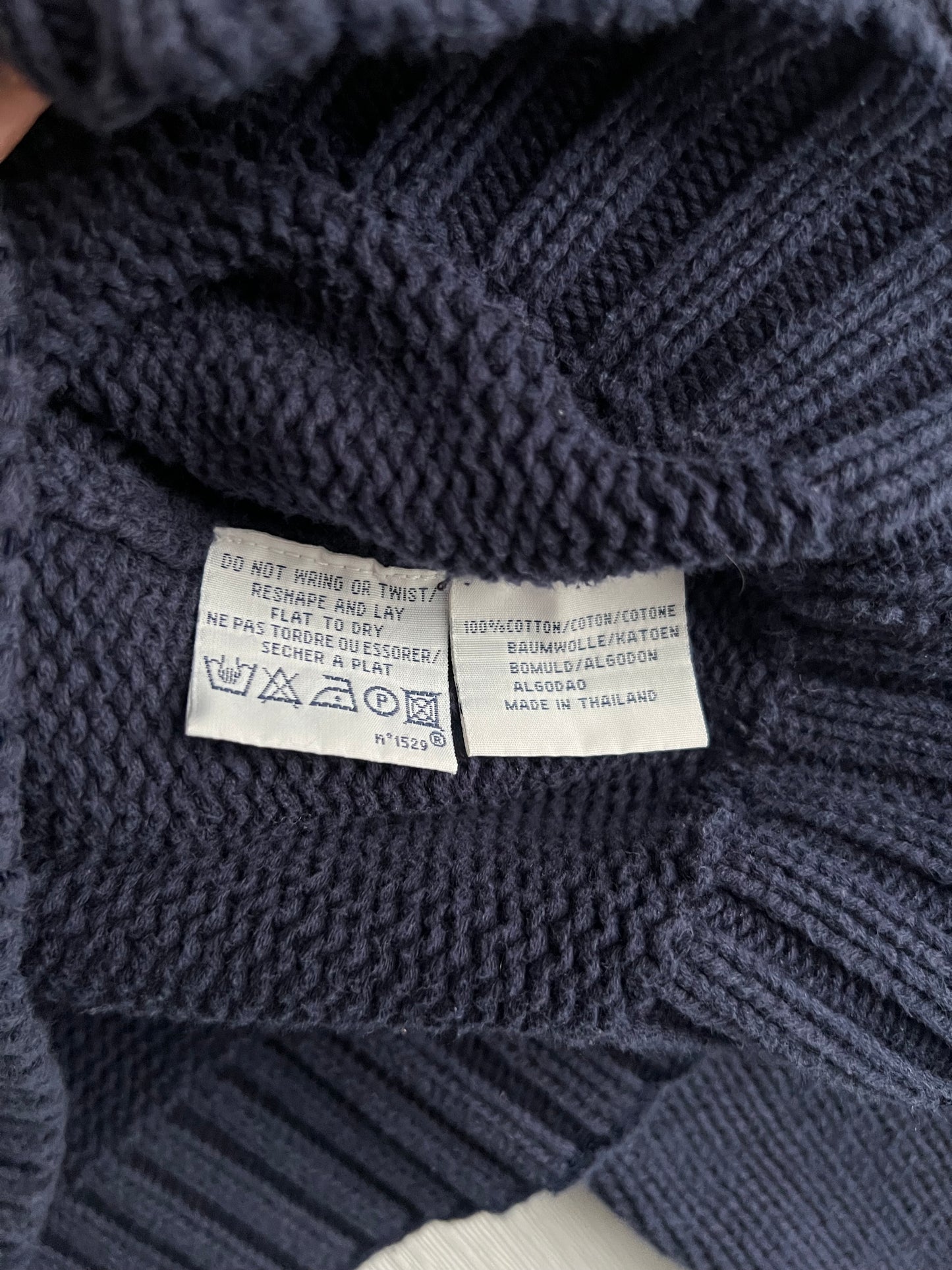 Polo Ralph Lauren American Flag Heavy Knit Navy Cotton Womens Sweater