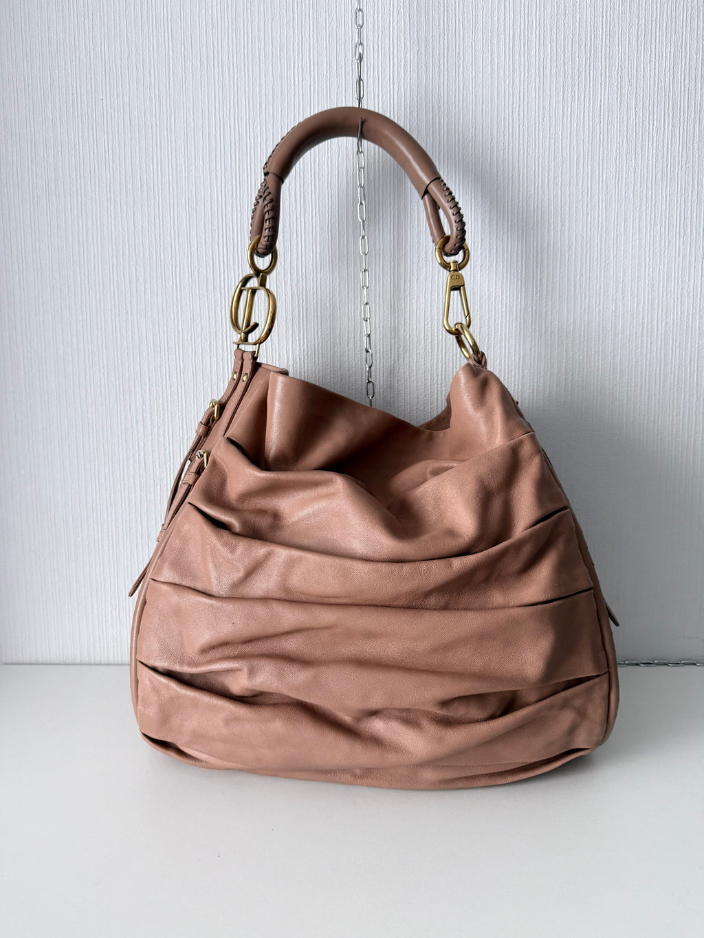 Christian Dior Libertine Large Lambskin Shoulder Hobo Bag