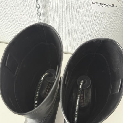 Prada Leather Moto Boots