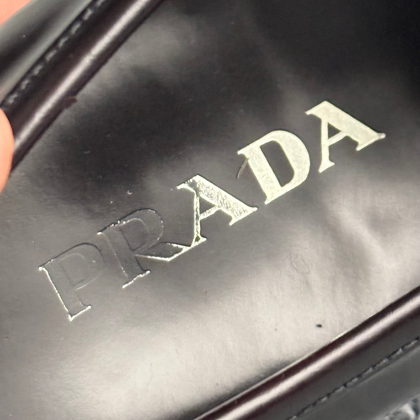 Prada Triangle-logo Leather Loafers