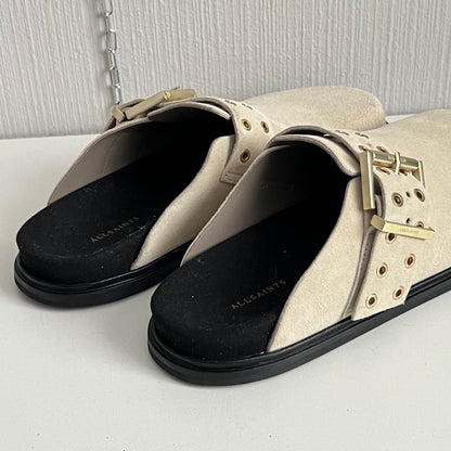 All Saints Juno Mule in Parchment White