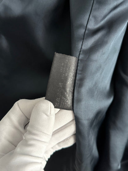 Prada Wool Woven Womens Black Pea Coat