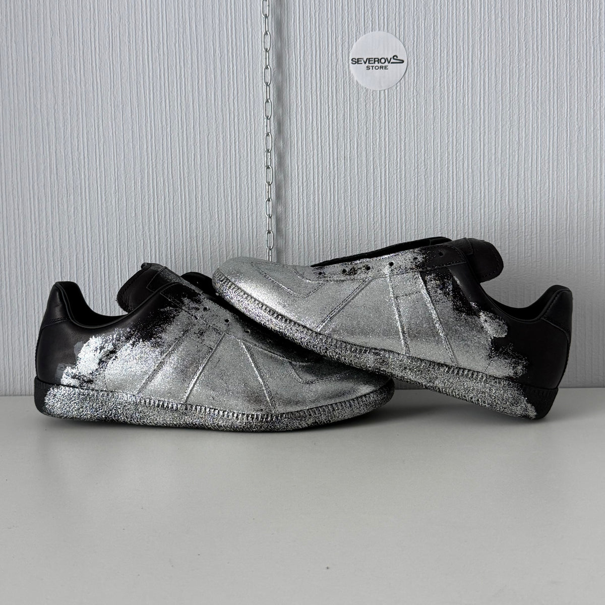Maison Margiela Silver Dipped Gats Replica Sneakers