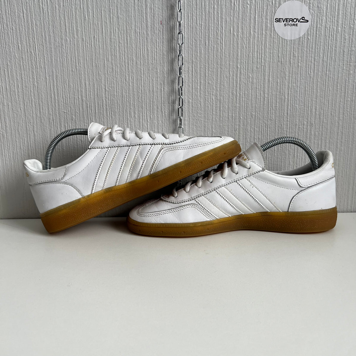 Adidas Spezial White Leather Shoes Mens Trainers
