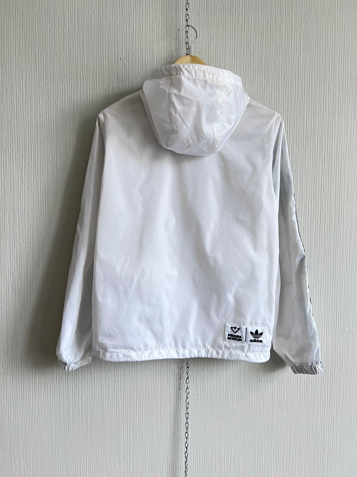 Adidas X Prada RE-Nylon Hooded Track Jacket White — product photo