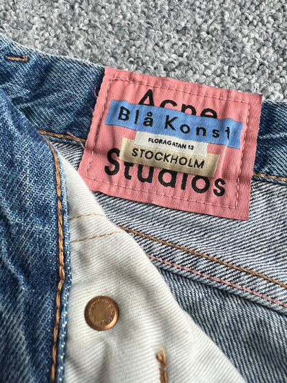 Acne Studios 1997 Blue Crease Denim Pants