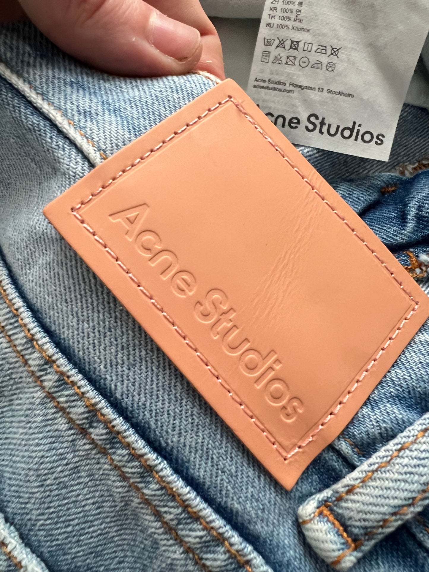 Acne Studios 2021F Light Blue Vintage Mens Denim Pants