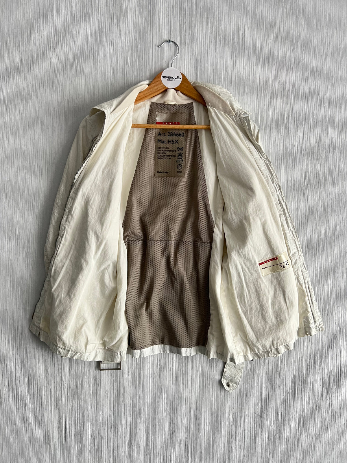 Prada Sport Vintage Red Tab Women's Nylon Jacket