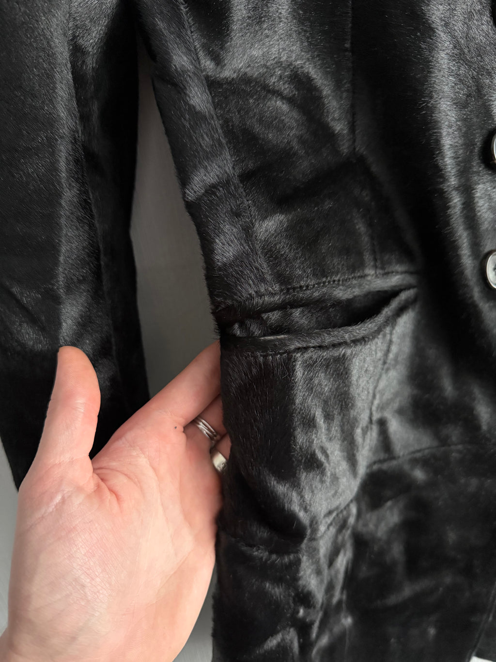 Ann Demeulemeester F/W 2004 Runway Sample Ponyhair Coat
