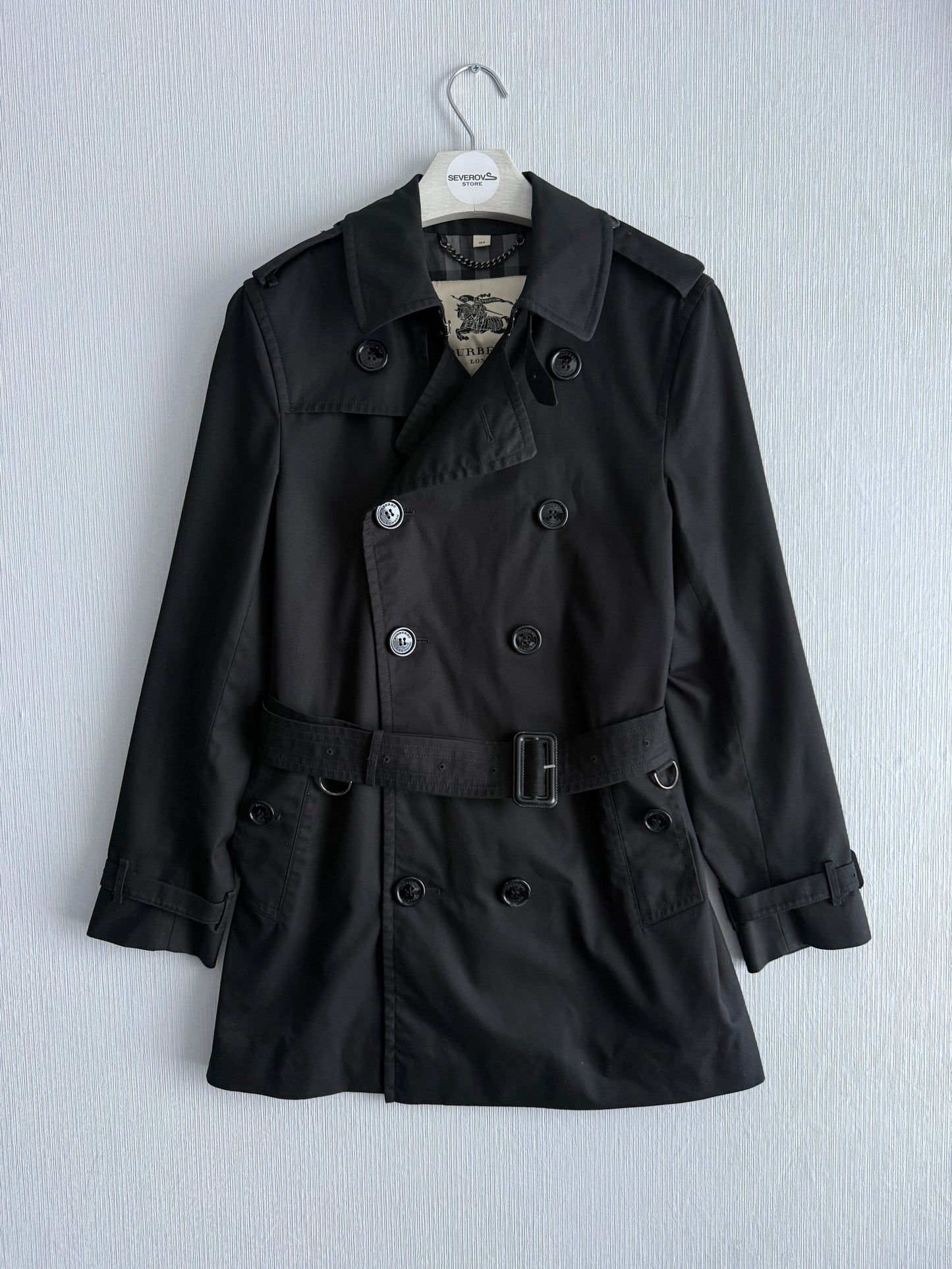 Burberry Britton Black Short Trench Coat