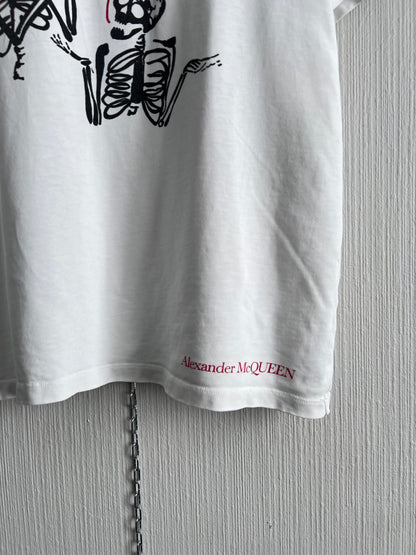 Alexander McQueen Skeleton Print Logo T-shirt