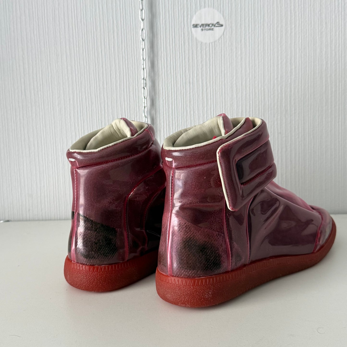 Maison Margiela Future High Top Red PVC Sneakers