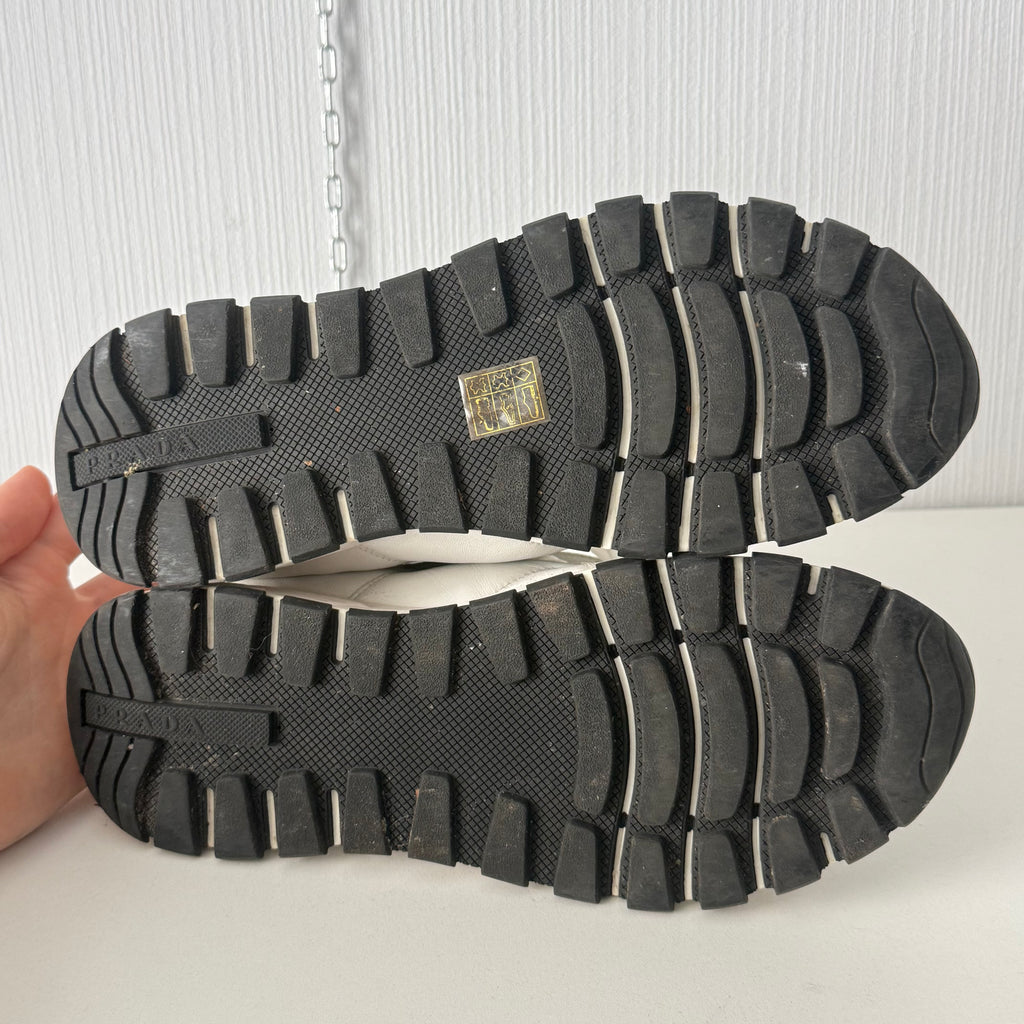 Prada Leather White Shoes