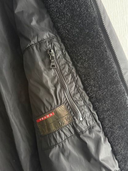 Prada Shearling Collar Bomber Jacket