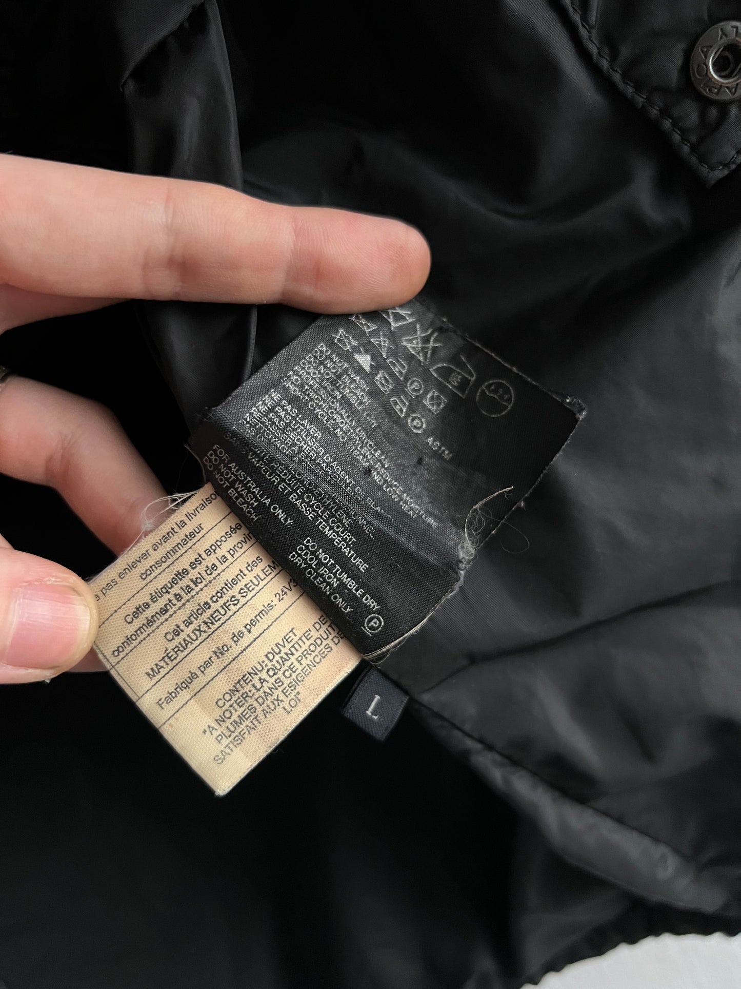 Prada Sport Red Tab Black Down Puffer Jacket