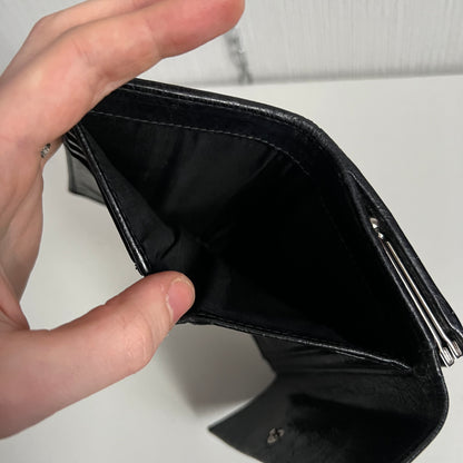 Miu Miu Black Crinkled Leather Wallet