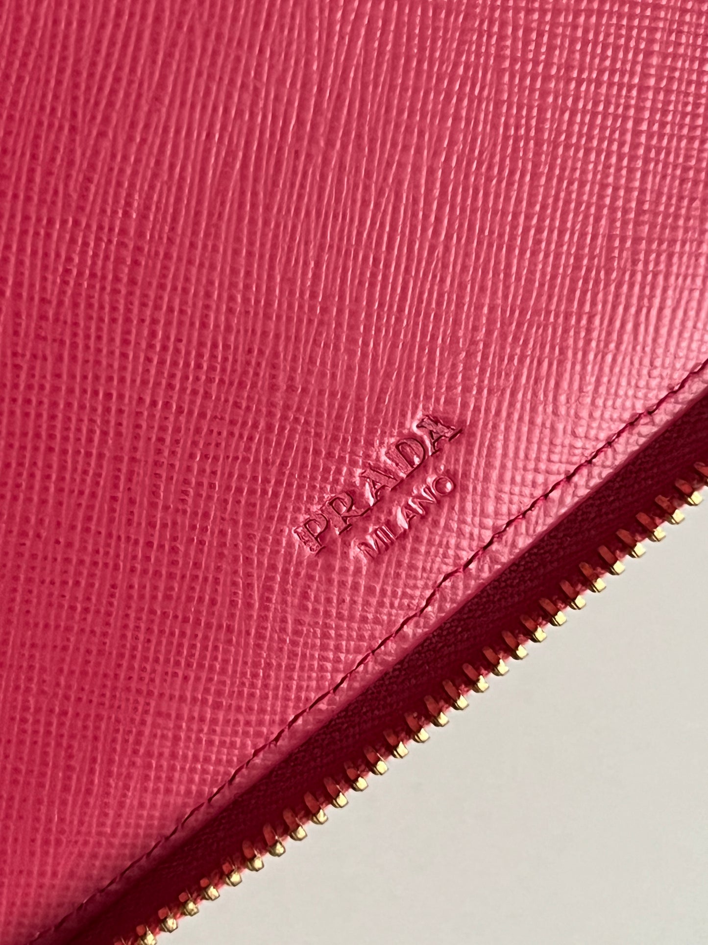 Prada Saffiano Leather Perforated Large Wallet