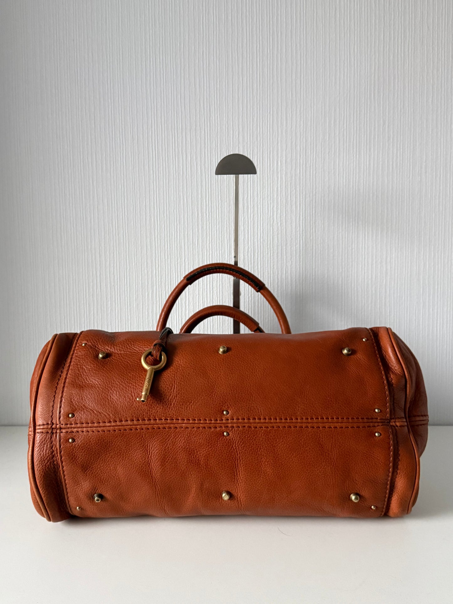 Chloe Vintage Paddington Bag in Brown Leather