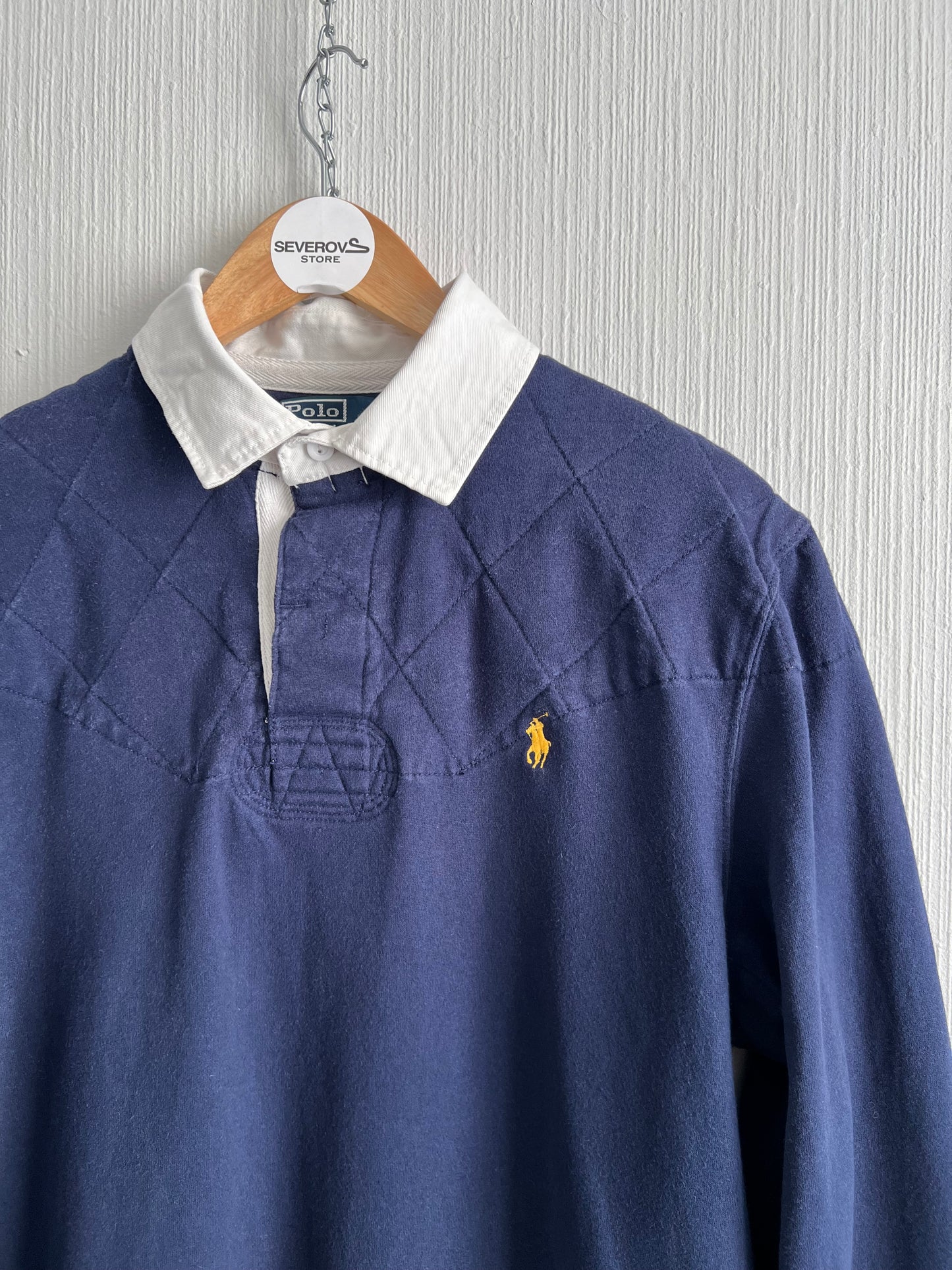 Polo Ralph Lauren Navy Cotton Rugby Polo Shirt