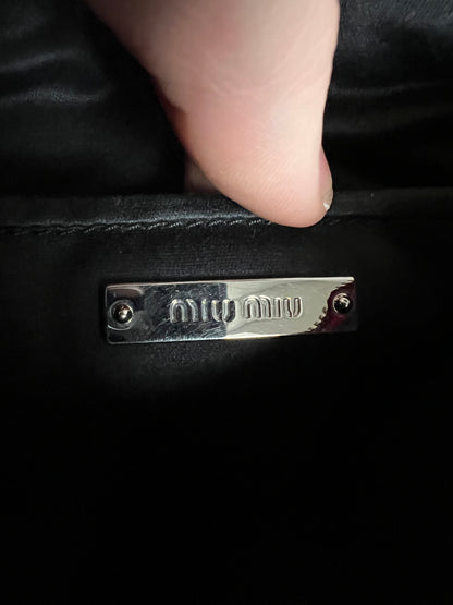 Miu Miu Matelasse Red Leather Shoulder Bag