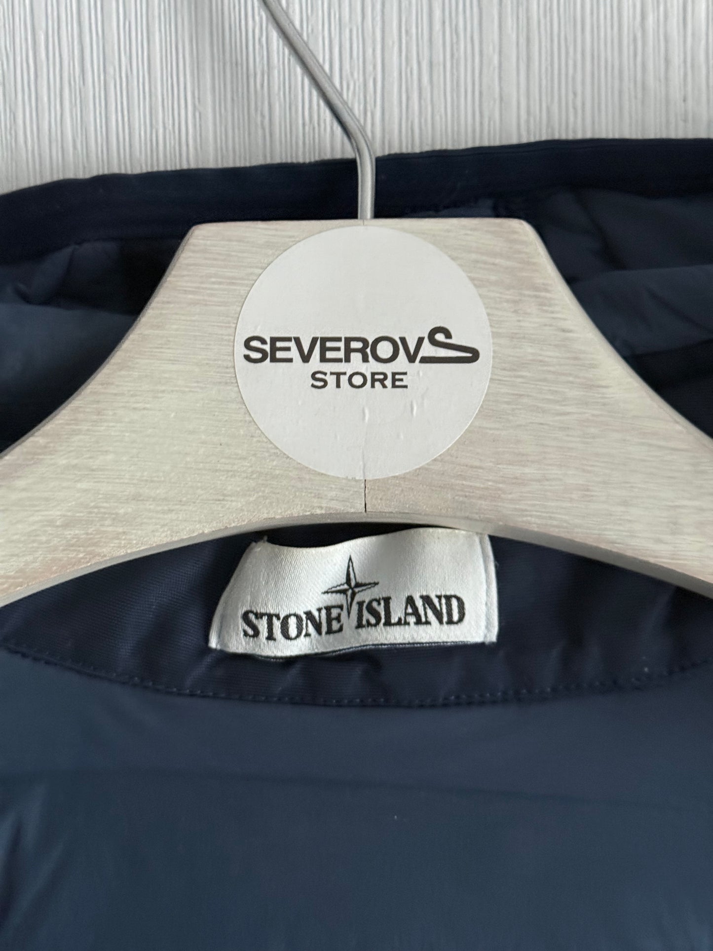 Stone Island SS19 Blue Loom Woven Down Chambers Jacket