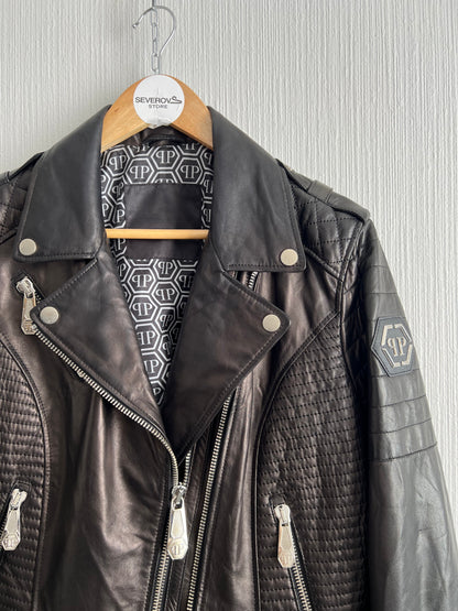 Philipp Plain Women’s Leather Biker Jacket