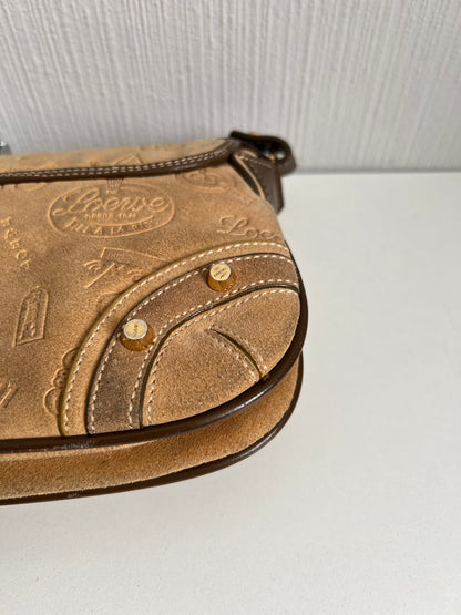 Loewe 160th Anniversary Suede Shoulder Bag