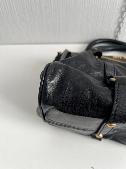 Miu Miu Bow Black Leather Bag