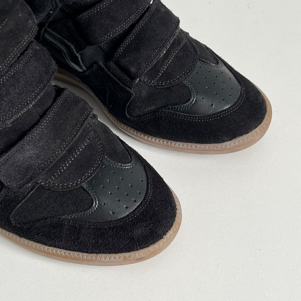 Isabel Marant Bekett Black Suede Leather Trainers Womens Shoes